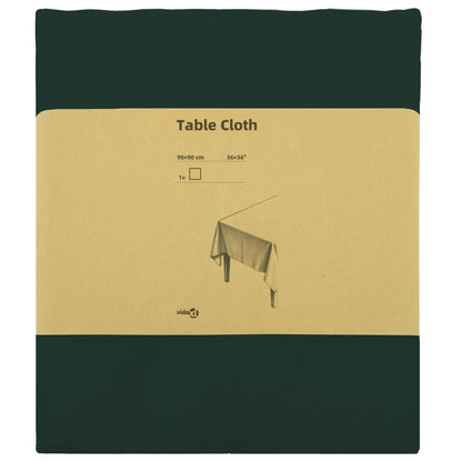 Table Cloth Square Dark Green 90 x 90 cm Polyester