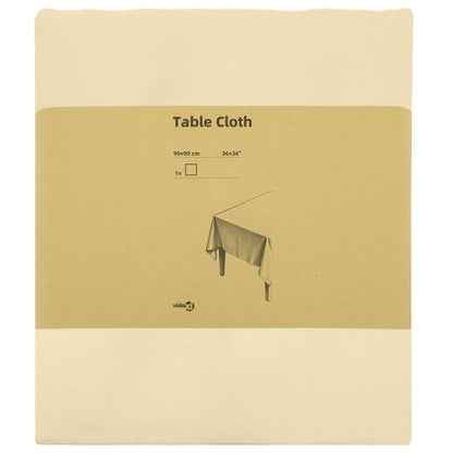 Table Cloth Square Cream White 90 x 90 cm Polyester