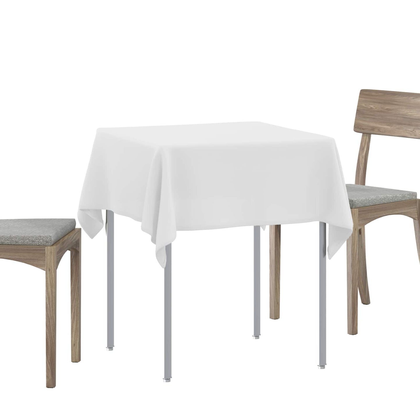Table Cloth Square White 110 x 110 cm Polyester