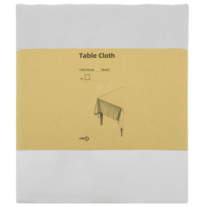 Table Cloth Square White 110 x 110 cm Polyester