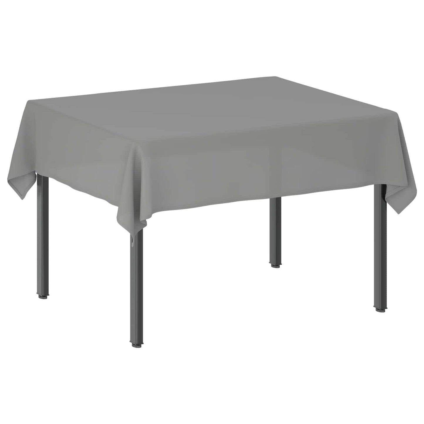 Table Cloth Rectangular Light Grey 110 x 140 cm Polyester