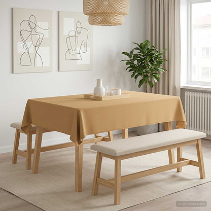 Table Cloth 5 pcs Rectangular Beige 110 x 140 cm Polyester