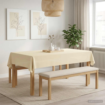 Table Cloth 5 pcs Cream White 110 x 160 cm Polyester