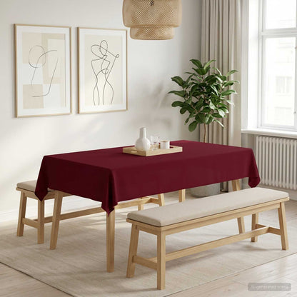 Table Cloth 5 pcs Rectangular Wine Red 140 x 220 cm Polyester