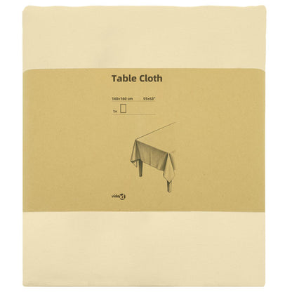Table Cloth Rectangular Cream White 140 x 160 cm Polyester