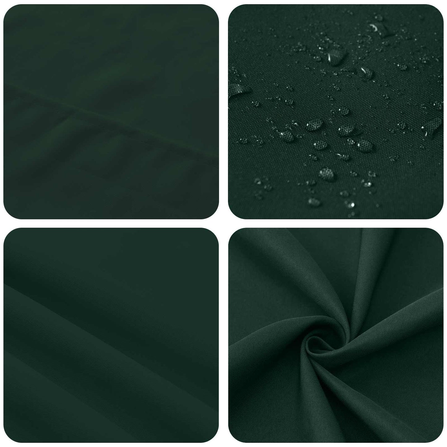 Table Cloth Rectangular Dark Green 140 x 180 cm Polyester