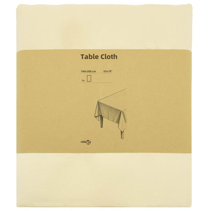 Table Cloth Rectangular Cream White 140 x 200 cm Polyester