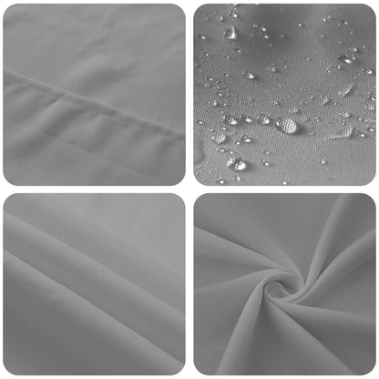 Table Cloth Rectangular Light Grey 140 x 220 cm Polyester