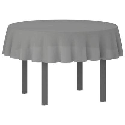 Table Cloth Round Light Grey Ø 140 cm Polyester