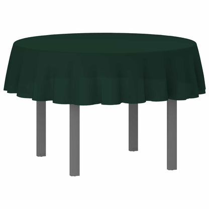 Table Cloth Round Dark Green Ø 140 cm Polyester