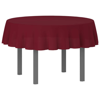 Table Cloth Round Wine Red Ø 140 cm Polyester