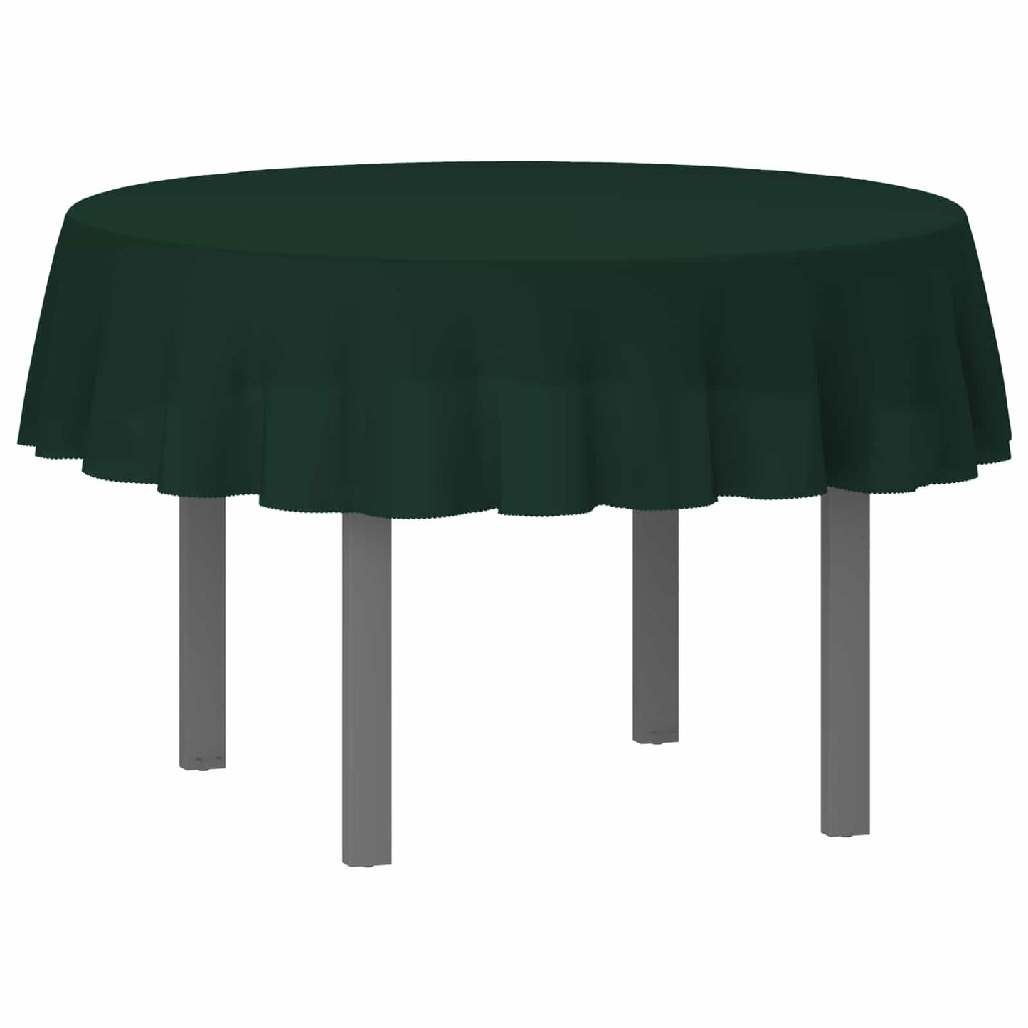 Table Cloth Round Dark Green Ø 160 cm Polyester