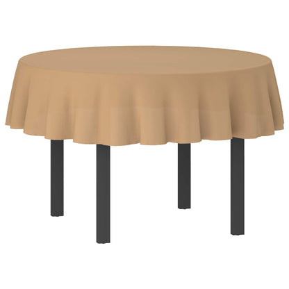 Table Cloth Round Beige Ø 180 cm Polyester