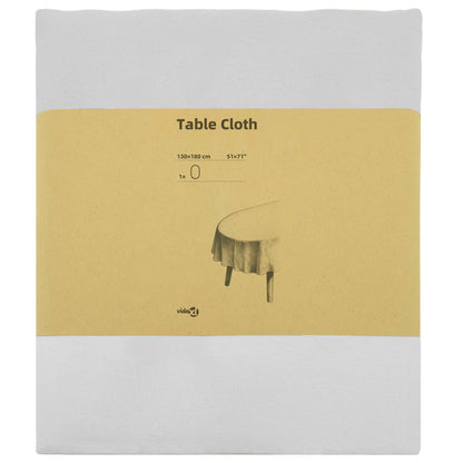 Table Cloth Oval White 130 x 180 cm Polyester