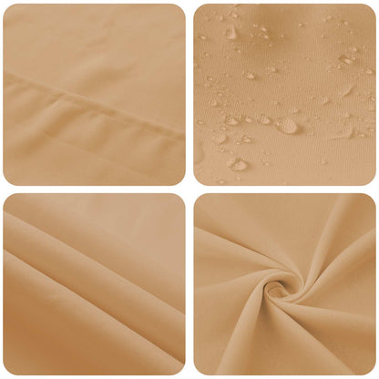 Table Cloth Oval Beige 160 x 220 cm Polyester
