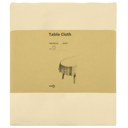 Table Cloth Oval Cream White 160 x 220 cm Polyester