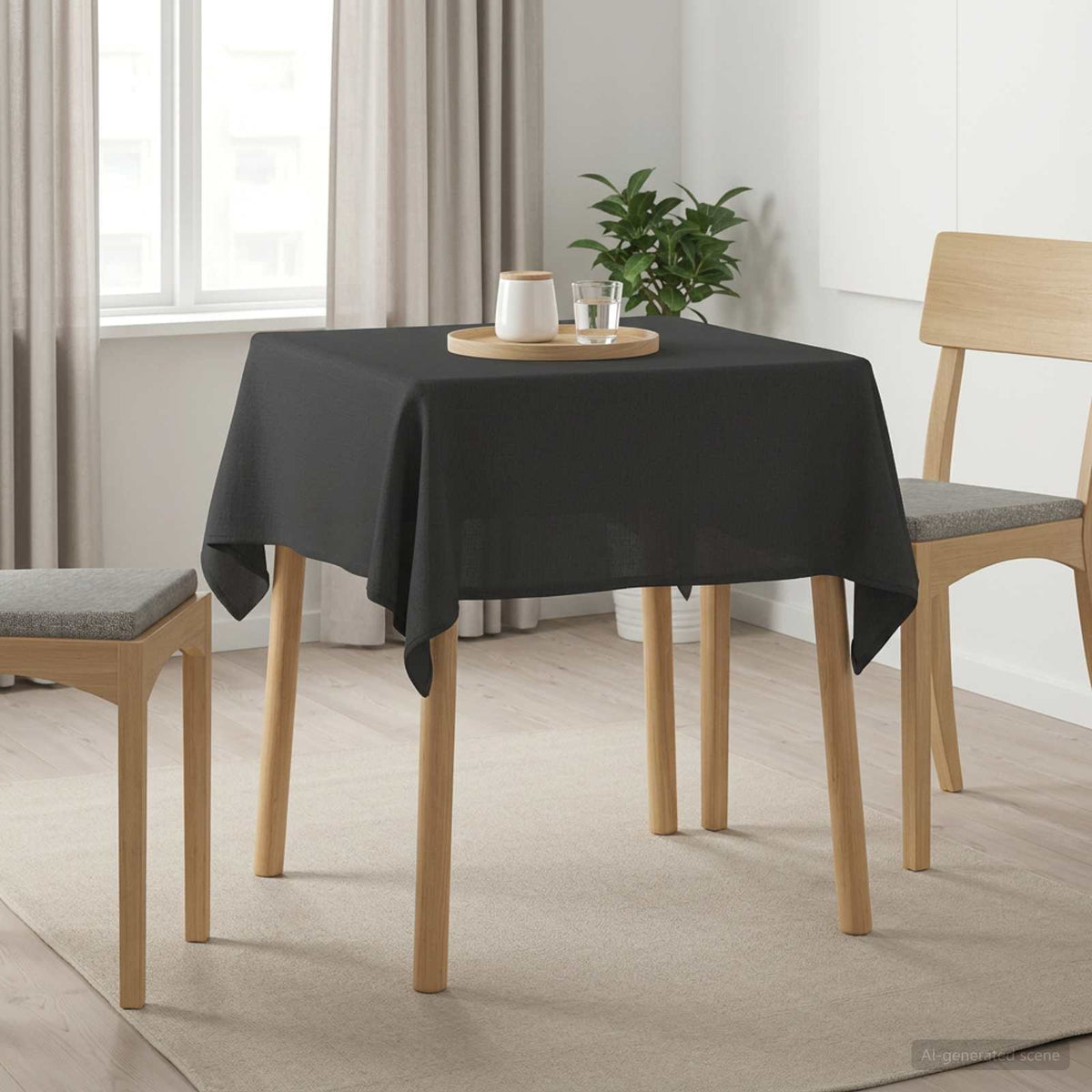 Table Cloth 5 pcs Square Dark Grey 110 x 110 cm