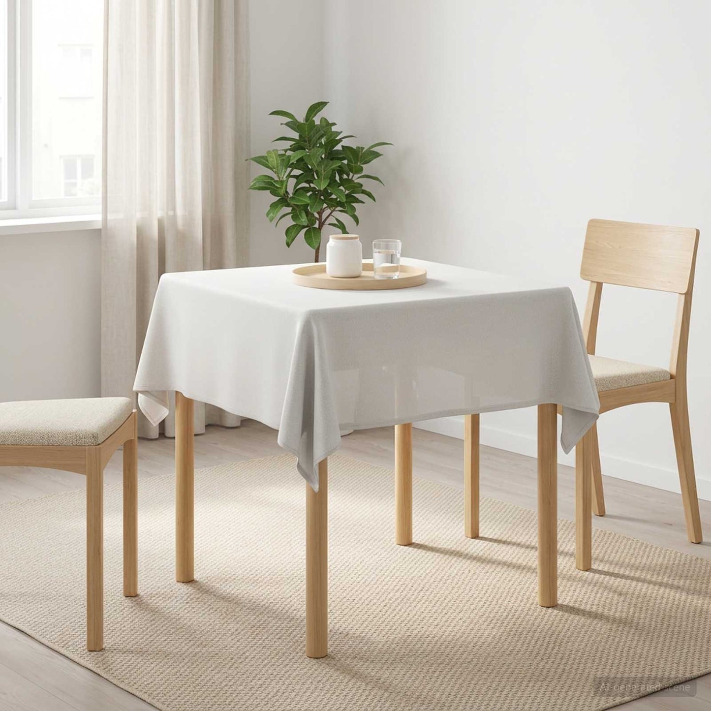 Table Cloth 5 pcs Square White 90 x 90 cm