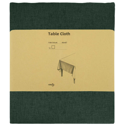 Table Cloth Square Dark Green 110 x 110 cm