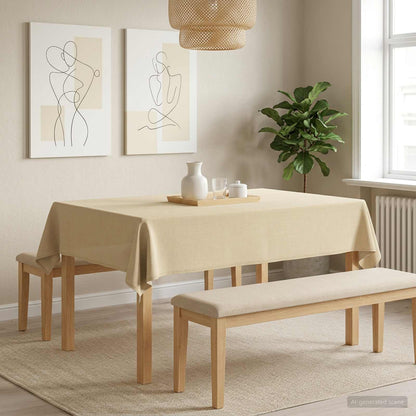 Table Cloth 5 pcs Rectangular Cream White 140 x 160 cm