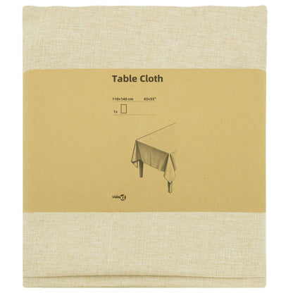 Table Cloth Rectangular Cream White 110 x 140 cm