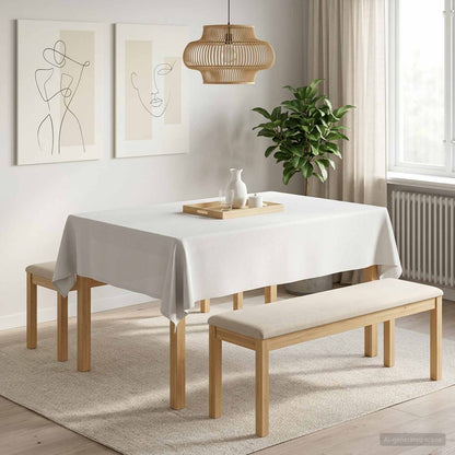 Table Cloth 5 pcs Rectangular White 140 x 160 cm