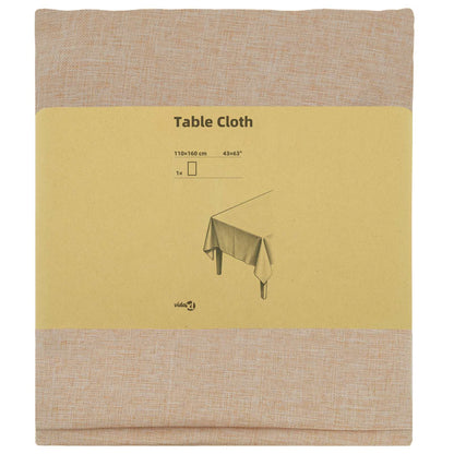 Table Cloth Rectangular Beige 110 x 160 cm