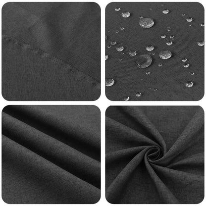Table Cloth Rectangular Dark Grey 110 x 180 cm