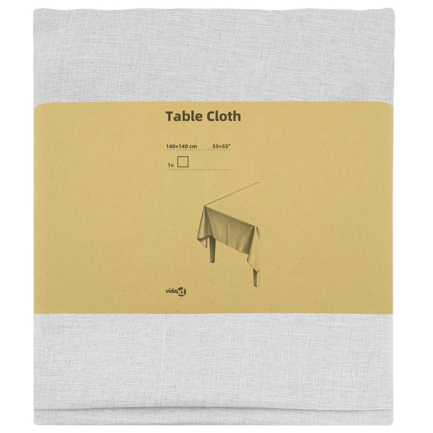 Table Cloth Square White 140 x 140 cm