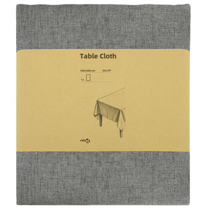 Table Cloth Rectangular Light Grey 140 x 200 cm