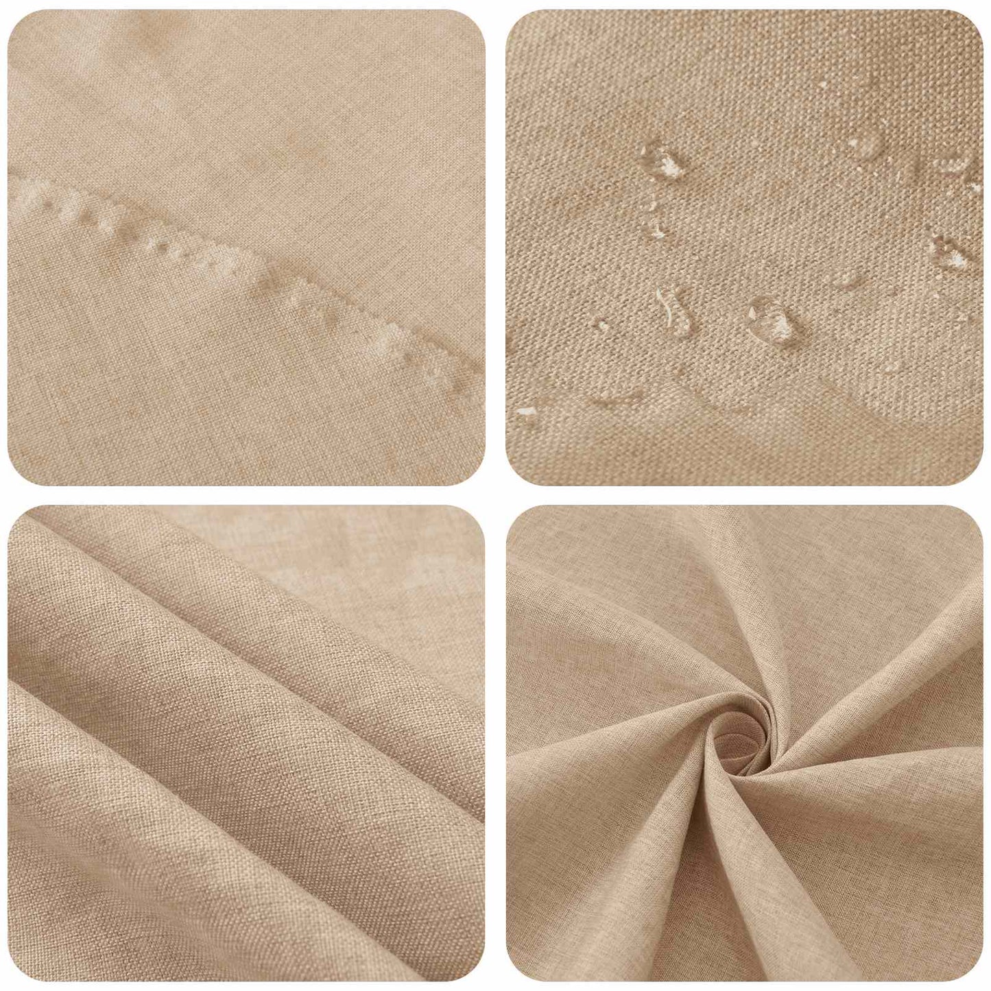 Table Cloth Rectangular Beige 140 x 200 cm