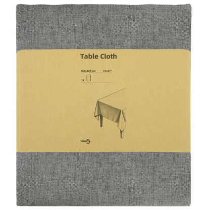 Table Cloth Rectangular Light Grey 140 x 220 cm