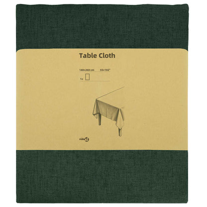 Table Cloth Rectangular Dark Green 140 x 260 cm