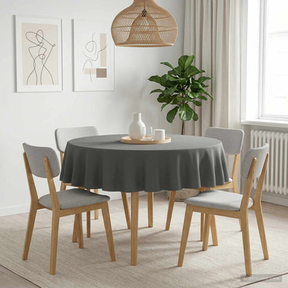 Table Cloth 5 pcs Round Light Grey Ø 160 cm