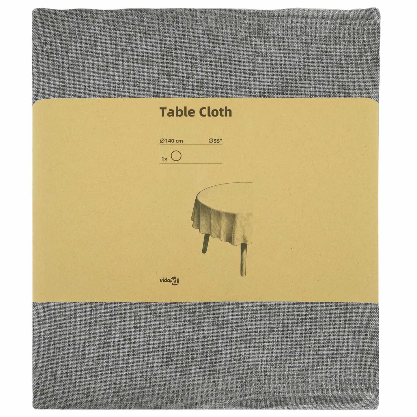Table Cloth Round Light Grey Ø 140 cm