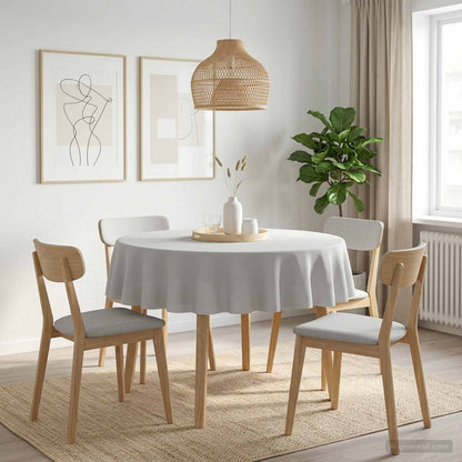 Table Cloth 5 pcs Round White Ø 160 cm