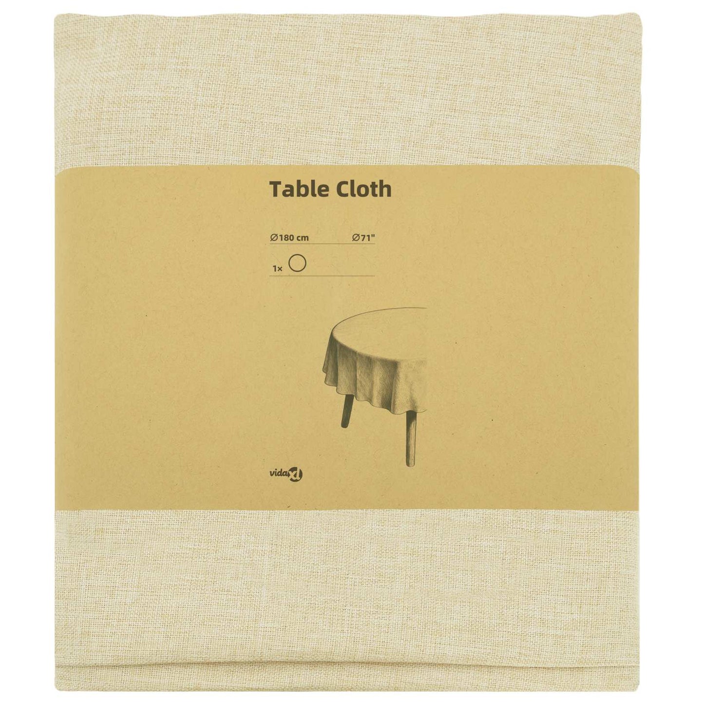 Table Cloth Round Cream White Ø 180 cm