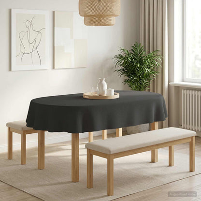 Table Cloth 5 pcs Oval Dark Grey 130 x 180 cm