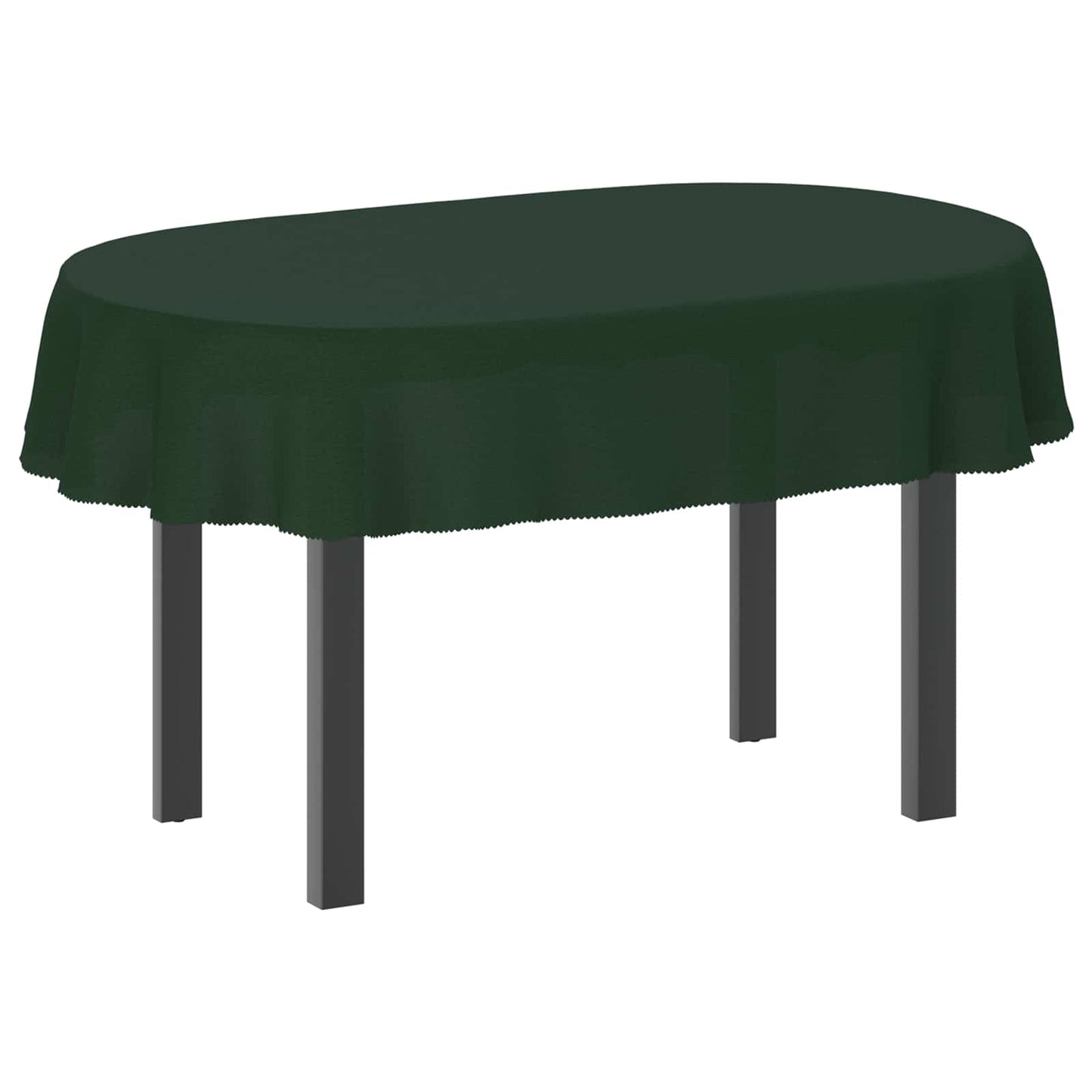 Table Cloth Oval Dark Green 130 x 180 cm