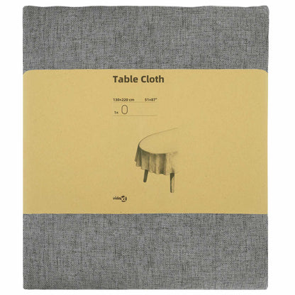 Table Cloth Oval Light Grey 130 x 220 cm