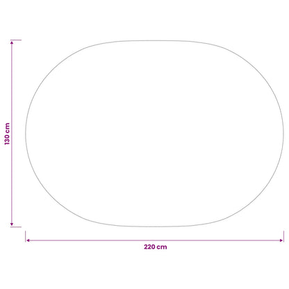 Table Cloth Oval Light Grey 130 x 220 cm