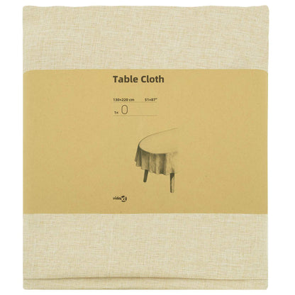 Table Cloth Oval Cream White 130 x 220 cm