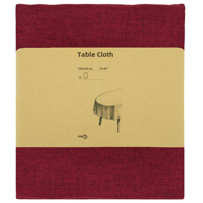 Table Cloth Oval Wine Red 130 x 220 cm