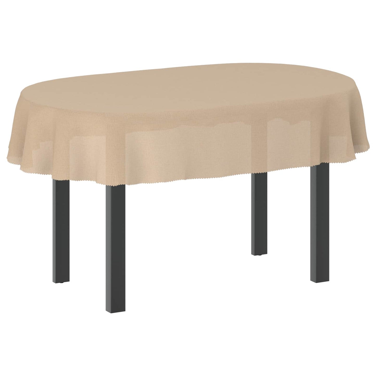 Table Cloth Oval Beige 160 x 220 cm