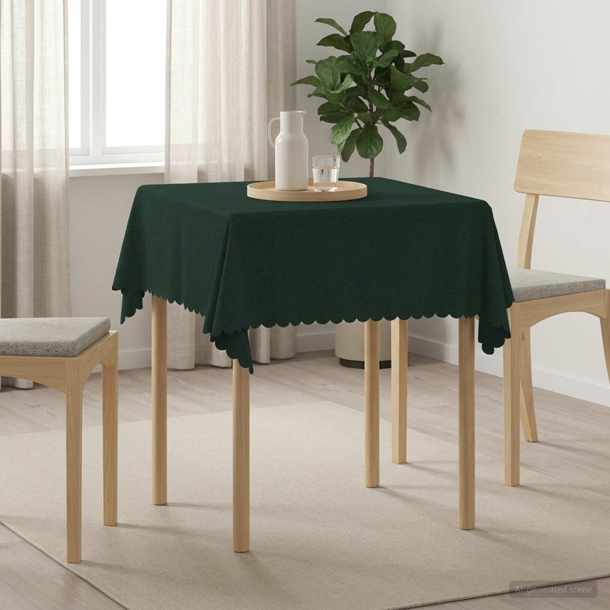 Table Cloth 5 pcs Square Dark Green 90 x 90 cm