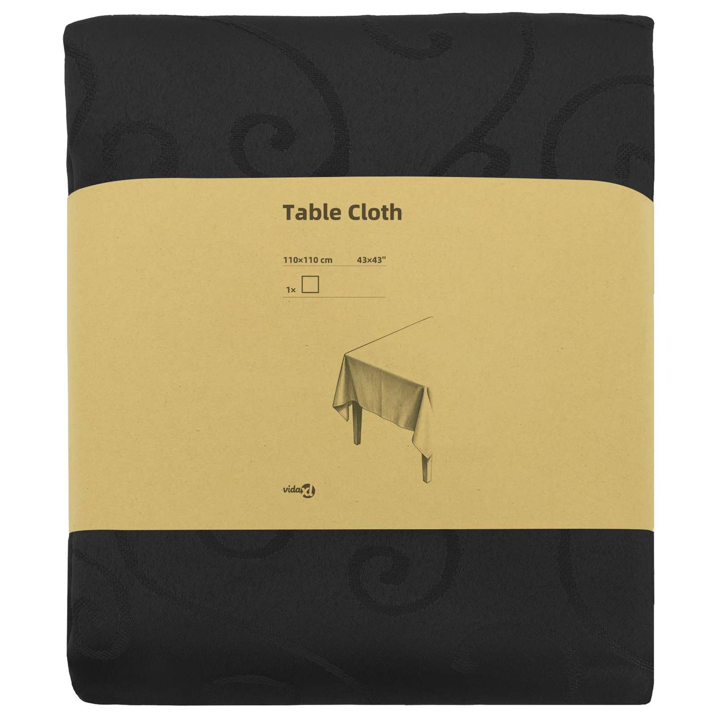Table Cloth Square Dark Grey 110 x 110 cm