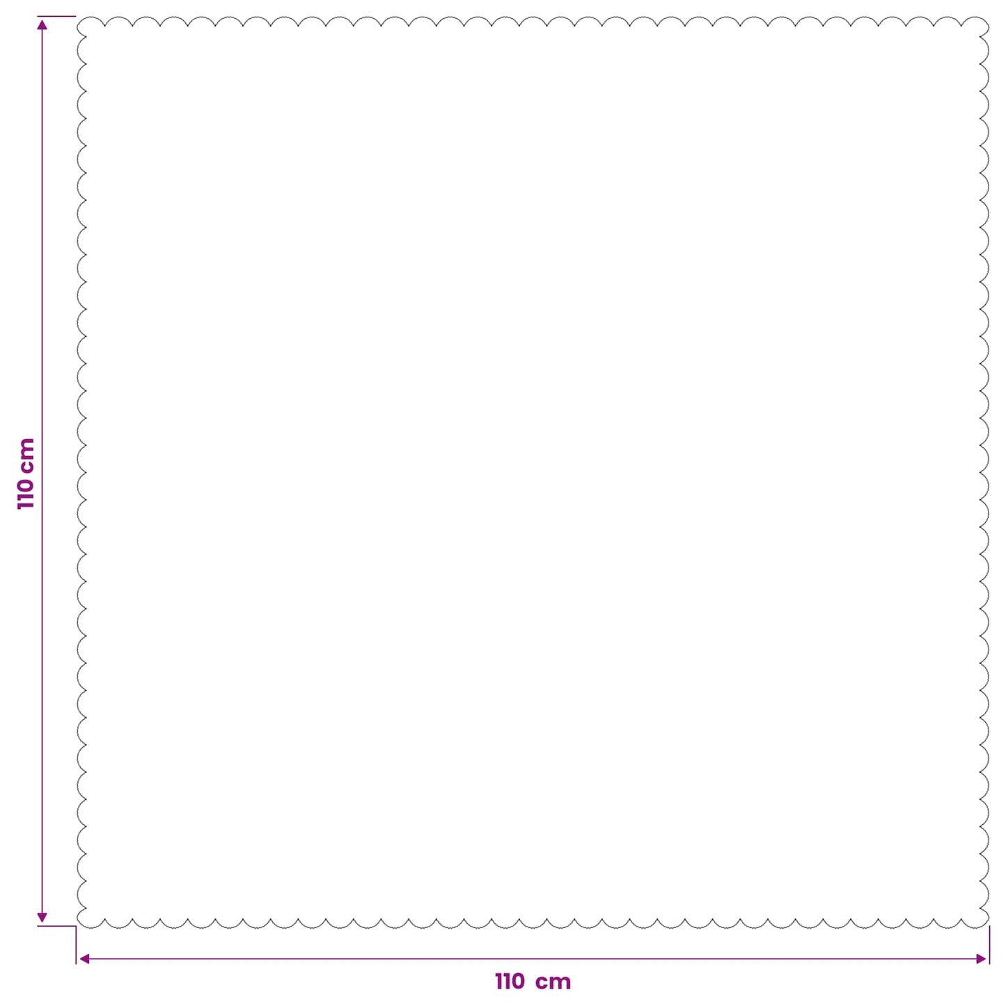Table Cloth Square Beige 110 x 110 cm