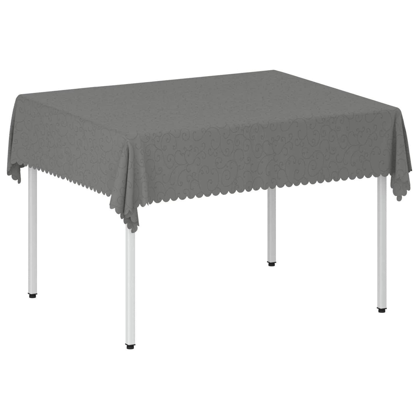 Table Cloth Rectangular Light Grey 110 x 140 cm