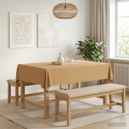 Table Cloth 5 pcs Rectangular Beige 140 x 180 cm