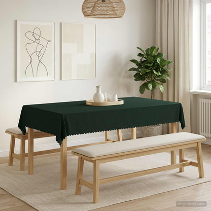 Table Cloth 5 pcs Rectangular Dark Green 140 x 220 cm